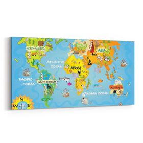 Olla 12720YD Çocuk Odası Görseli Yatay Dar 60x30 cm Kanvas Tablo