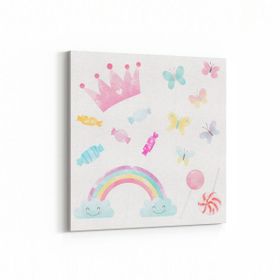 Olla 12721K Çocuk Odası Görseli Kare 25x25 cm Kanvas Tablo