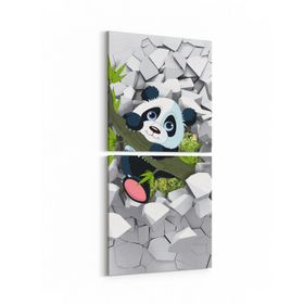 Olla 12726K2D Çocuk Odası Görseli 2 Parça Dikey 30x65 cm Kanvas Tablo