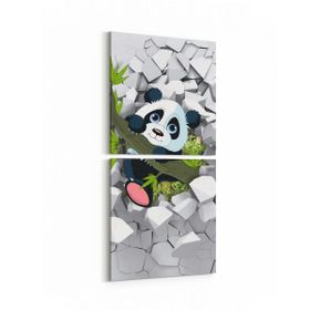 Olla 12726K2D Çocuk Odası Görseli 2 Parça Dikey 30x65 cm Kanvas Tablo