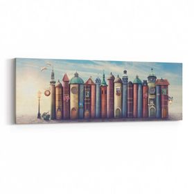 Olla 12730YI Çocuk Odası Görseli Yatay İnce 90x30 cm Kanvas Tablo