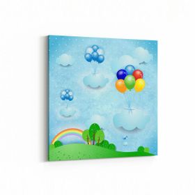 Olla 12732K Çocuk Odası Görseli Kare 25x25 cm Kanvas Tablo
