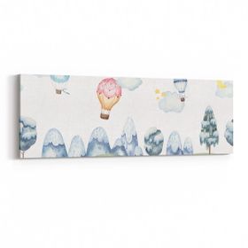 Olla 12746YI Çocuk Odası Görseli Yatay İnce 90x30 cm Kanvas Tablo