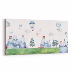 Olla 12750YD Çocuk Odası Görseli Yatay Dar 60x30 cm Kanvas Tablo