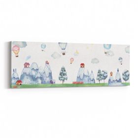 Olla 12750YI Çocuk Odası Görseli Yatay İnce 90x30 cm Kanvas Tablo