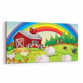 Olla 12761YD Çocuk Odası Görseli Yatay Dar 60x30 cm Kanvas Tablo