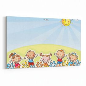 Olla 12762Y Çocuk Odası Görseli Yatay 30x20 cm Kanvas Tablo