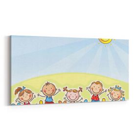Olla 12762YD Çocuk Odası Görseli Yatay Dar 60x30 cm Kanvas Tablo