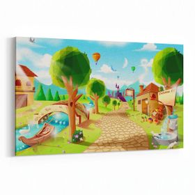 Olla 12766Y Çocuk Odası Görseli Yatay 30x20 cm Kanvas Tablo