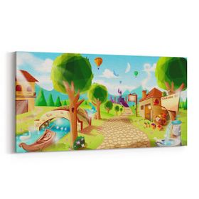 Olla 12766YD Çocuk Odası Görseli Yatay Dar 60x30 cm Kanvas Tablo