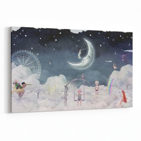 Olla 12770Y Çocuk Odası Görseli Yatay 30x20 cm Kanvas Tablo