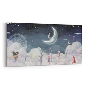 Olla 12770YD Çocuk Odası Görseli Yatay Dar 60x30 cm Kanvas Tablo