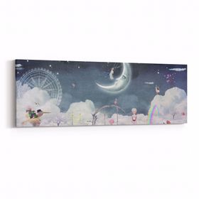 Olla 12770YI Çocuk Odası Görseli Yatay İnce 90x30 cm Kanvas Tablo