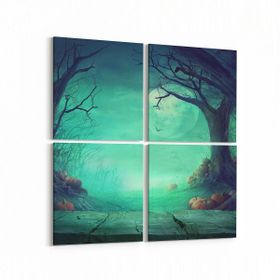 Olla 12775K4 Çocuk Odası Görseli 4 Parça 65x65 cm Kanvas Tablo