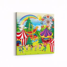 Olla 12776K Çocuk Odası Görseli Kare 25x25 cm Kanvas Tablo