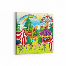 Olla 12776K Çocuk Odası Görseli Kare 25x25 cm Kanvas Tablo