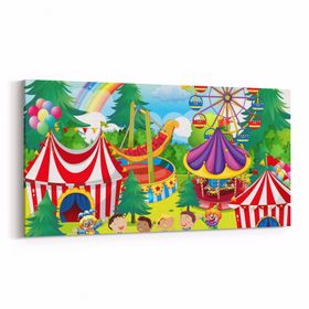 Olla 12776YD Çocuk Odası Görseli Yatay Dar 60x30 cm Kanvas Tablo