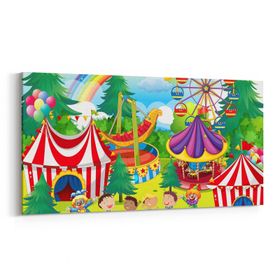 Olla 12776YD Çocuk Odası Görseli Yatay Dar 60x30 cm Kanvas Tablo