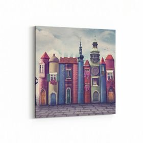Olla 12777K Çocuk Odası Görseli Kare 25x25 cm Kanvas Tablo