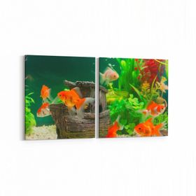 Olla 12780K2Y Çocuk Odası Görseli 2 Parça Yatay 65x30 cm Kanvas Tablo