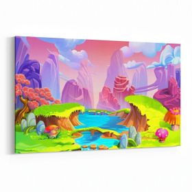 Olla 12785Y Çocuk Odası Görseli Yatay 30x20 cm Kanvas Tablo