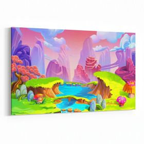 Olla 12785Y Çocuk Odası Görseli Yatay 30x20 cm Kanvas Tablo