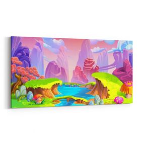Olla 12785YD Çocuk Odası Görseli Yatay Dar 60x30 cm Kanvas Tablo
