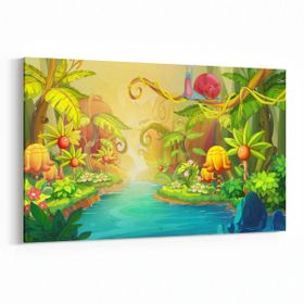 Olla 12786Y Çocuk Odası Görseli Yatay 30x20 cm Kanvas Tablo