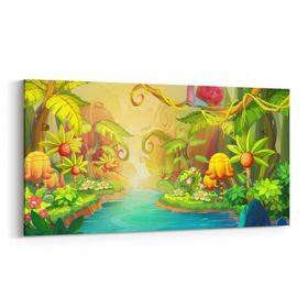 Olla 12786YD Çocuk Odası Görseli Yatay Dar 60x30 cm Kanvas Tablo