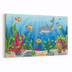 Olla 12789Y Çocuk Odası Görseli Yatay 30x20 cm Kanvas Tablo