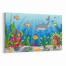 Olla 12789Y Çocuk Odası Görseli Yatay 30x20 cm Kanvas Tablo