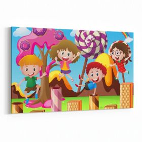 Olla 12808Y Çocuk Odası Görseli Yatay 30x20 cm Kanvas Tablo