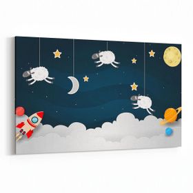Olla 12812Y Çocuk Odası Görseli Yatay 30x20 cm Kanvas Tablo