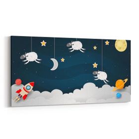 Olla 12812YD Çocuk Odası Görseli Yatay Dar 60x30 cm Kanvas Tablo