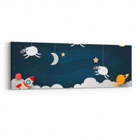Olla 12812YI Çocuk Odası Görseli Yatay İnce 90x30 cm Kanvas Tablo