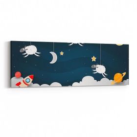 Olla 12812YI Çocuk Odası Görseli Yatay İnce 90x30 cm Kanvas Tablo