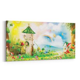 Olla 12813YD Çocuk Odası Görseli Yatay Dar 60x30 cm Kanvas Tablo