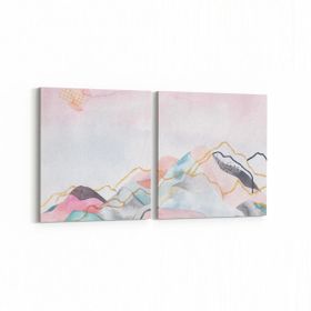 Olla 12814K2Y Çocuk Odası Görseli 2 Parça Yatay 65x30 cm Kanvas Tablo