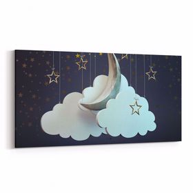 Olla 12818YD Çocuk Odası Görseli Yatay Dar 60x30 cm Kanvas Tablo