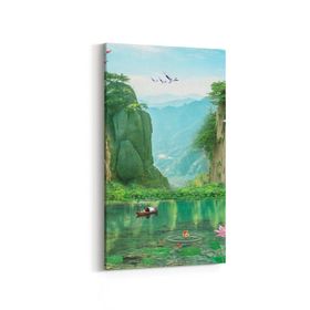 Olla 13327DD Doğa Manzara Görseli Dikey Dar 30x60 cm Kanvas Tablo
