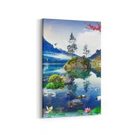 Olla 13389D Doğa Manzara Görseli Dikey 20x30 cm Kanvas Tablo