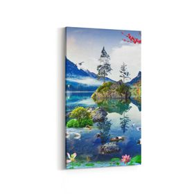 Olla 13389DD Doğa Manzara Görseli Dikey Dar 30x60 cm Kanvas Tablo