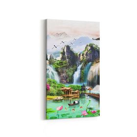 Olla 13574DD Doğa Manzara Görseli Dikey Dar 30x60 cm Kanvas Tablo