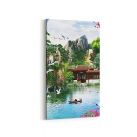 Olla 13576DD Doğa Manzara Görseli Dikey Dar 30x60 cm Kanvas Tablo
