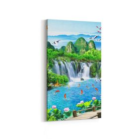 Olla 13578DD Doğa Manzara Görseli Dikey Dar 30x60 cm Kanvas Tablo