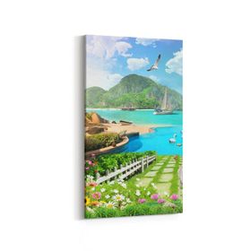 Olla 13634DD Doğa Manzara Görseli Dikey Dar 30x60 cm Kanvas Tablo