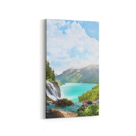 Olla 13764DD Doğa Manzara Görseli Dikey Dar 30x60 cm Kanvas Tablo