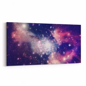 Olla 14642YD Gece Gökyüzü Görseli Yatay Dar 60x30 cm Kanvas Tablo