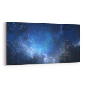 Olla 14643YD Gece Gökyüzü Görseli Yatay Dar 60x30 cm Kanvas Tablo