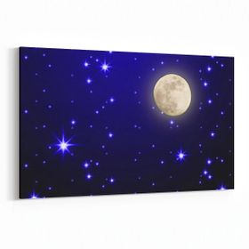 Olla 14646Y Gece Gökyüzü Görseli Yatay 30x20 cm Kanvas Tablo